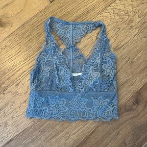 Intimately Free People Blue Lace halter back Bralette